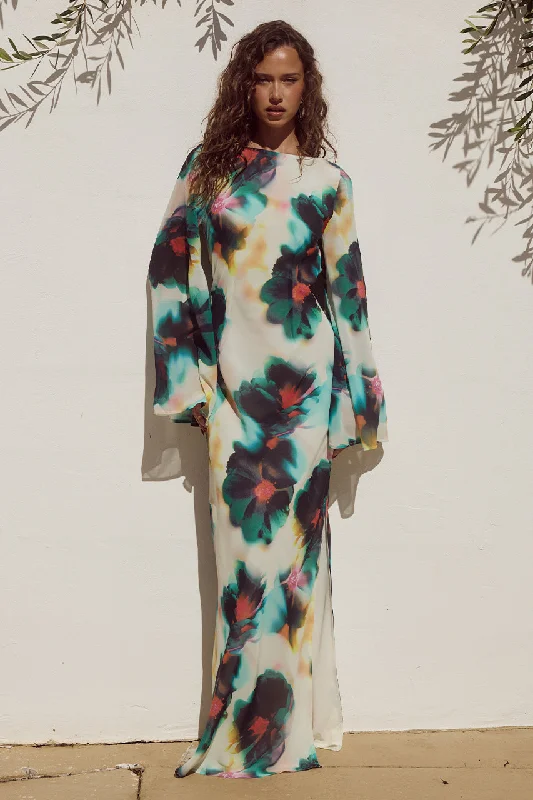 Classic Retro KIMBER MAXI DRESS - CAMILA PRINT