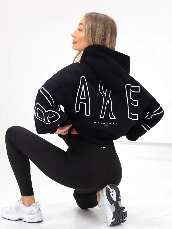 Elegant Style Outline Isabel Oversized Hoodie - Black