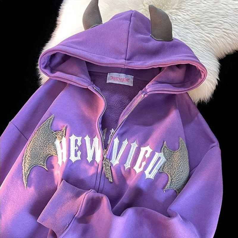 Fashion Elements DressBetty - Hip Hop Dark Bat Wing Hoodie