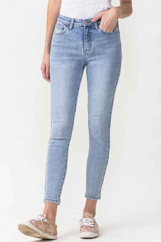 Nightclub Style Lovervet Full Size Talia High Rise Crop Skinny Jeans