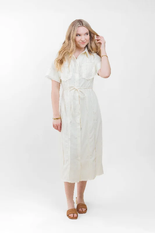 Unique Design REEMA FRINGE DETAIL MIDI DRESS