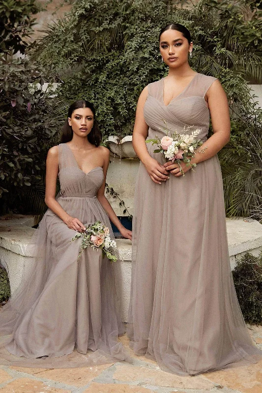 Elegant And Simple Cinderella Divine - ET322 Sweetheart Neckline Convertible Tulle Gown