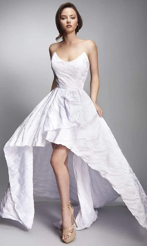 Carefree Nicole Bakti - 6906 Strapless Scoop High Low Dress