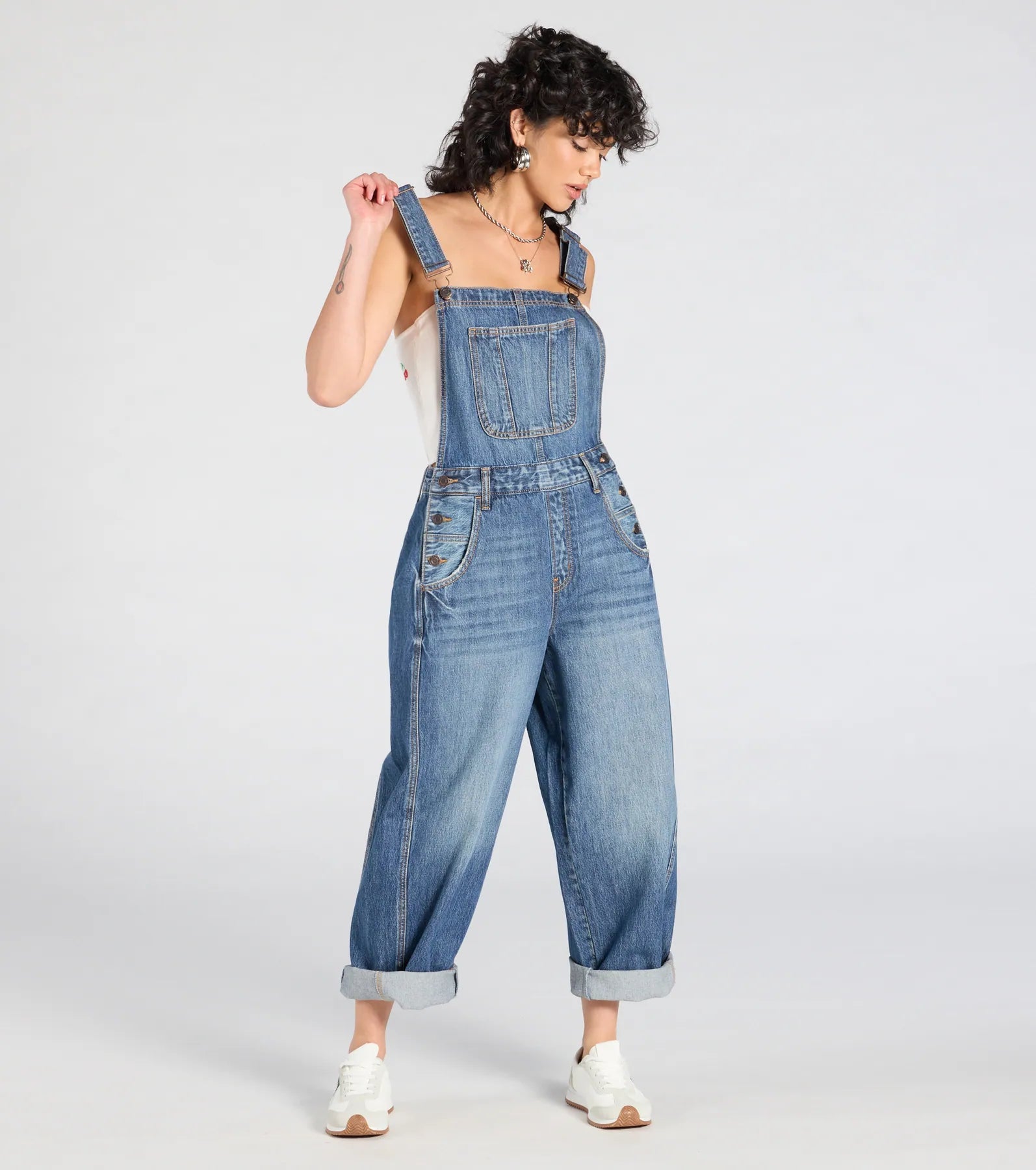 Street Fashion Match My Vibe Wide-Leg Denim Overalls