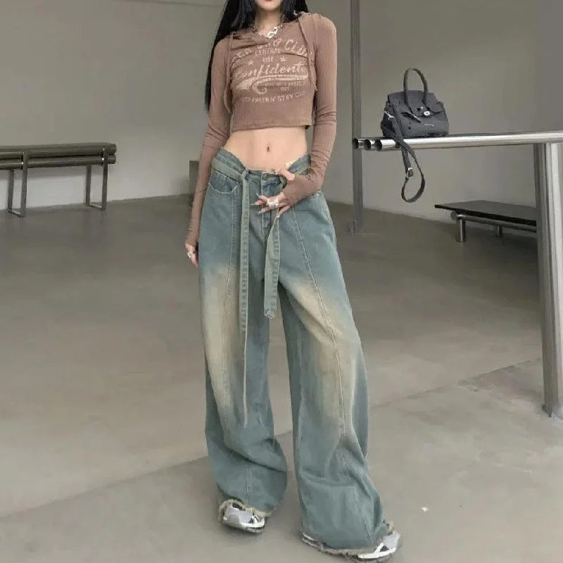 Fresh And Natural American Vintage Jeans For Women's Spring