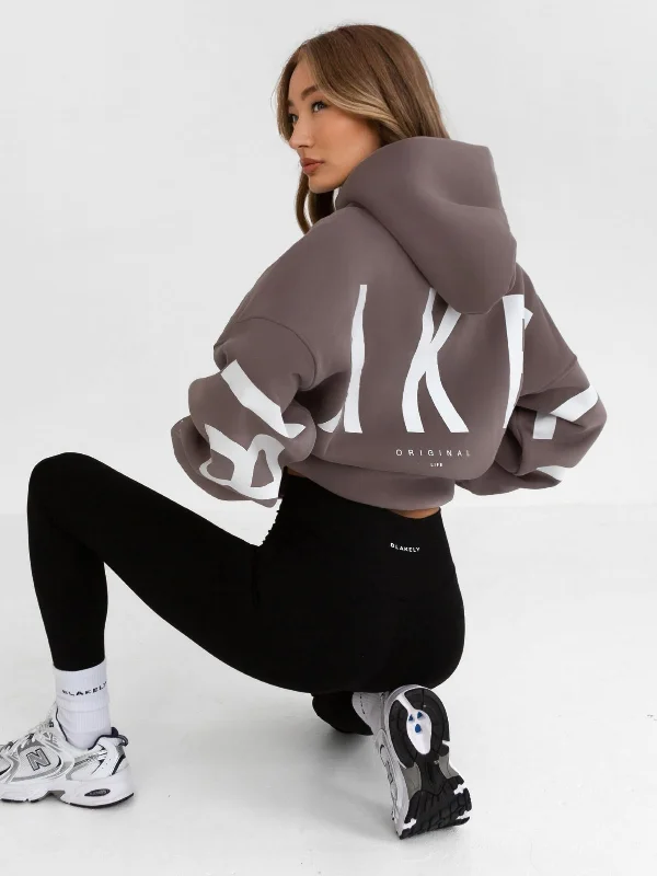 Luxury Temperament Isabel Oversized Hoodie - Pink Taupe