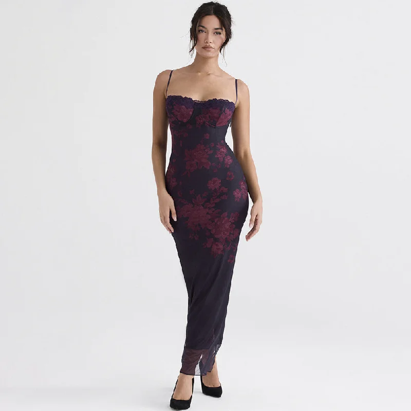 Cool Summer Victoria Print Long Dress