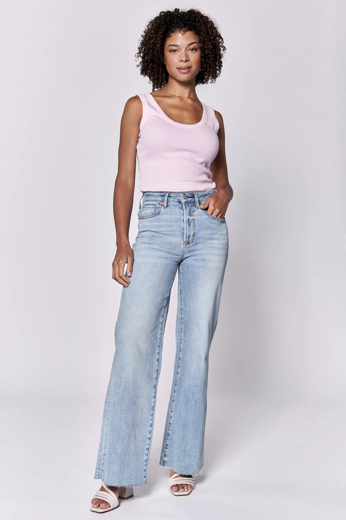 Innovative Design Dear John Fiona High Rise Full Length Wide Leg Jean Montilla