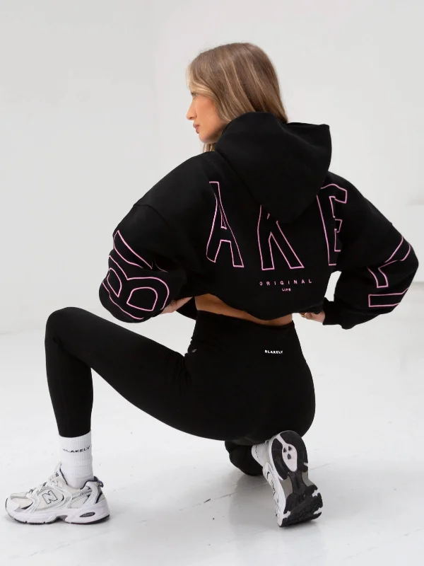Elegant And Elegant Embroidered Isabel Oversized Hoodie - Ultra Pink