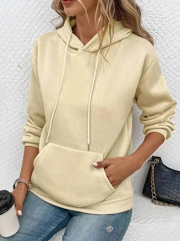 Comfortable down Casual Solid Women Hoodie
