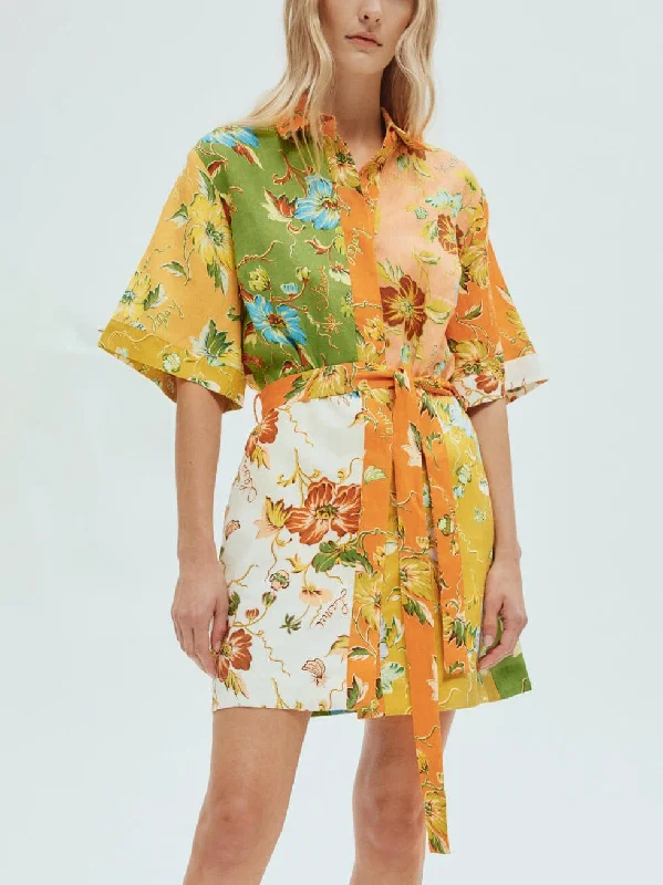 Light And Breathable Unique contrasting floral Charming print mini dress