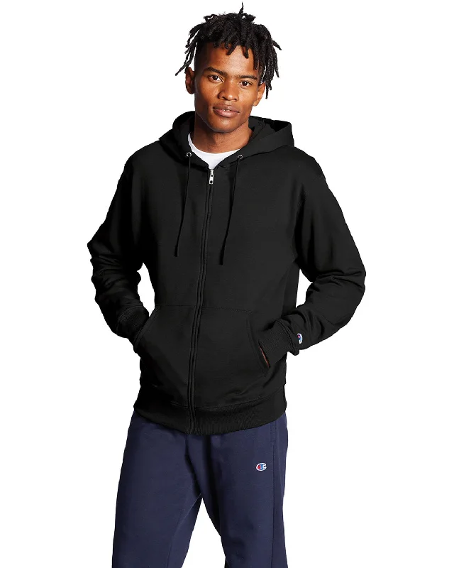Slightly Flared Design Champion S800 Adult Double Dry Eco Full-Zip Hooded Sweatshirt