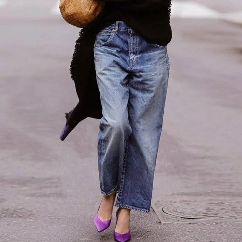 Playful Style DressBetty - Mid-waist Jeans Women's Retro Denim Wide-leg Pants Loose Street Trousers Casual Washed Mother's Pants Playful Style DressBetty - Mid-waist Jeans Women's Retro Denim Wide-leg Pants Loose Street Trousers Casual Washed Mother's Pants
