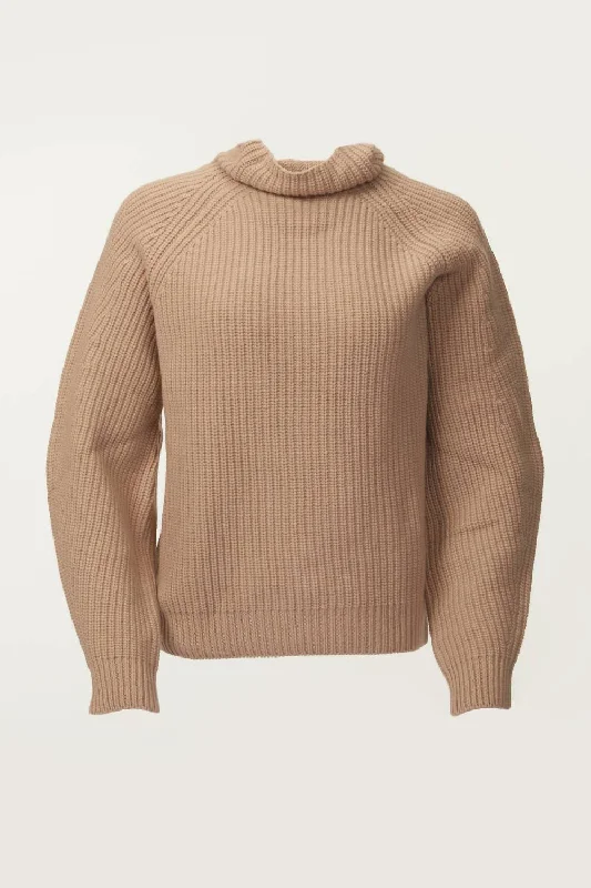 Unique Design Fiona Sweater In Camel