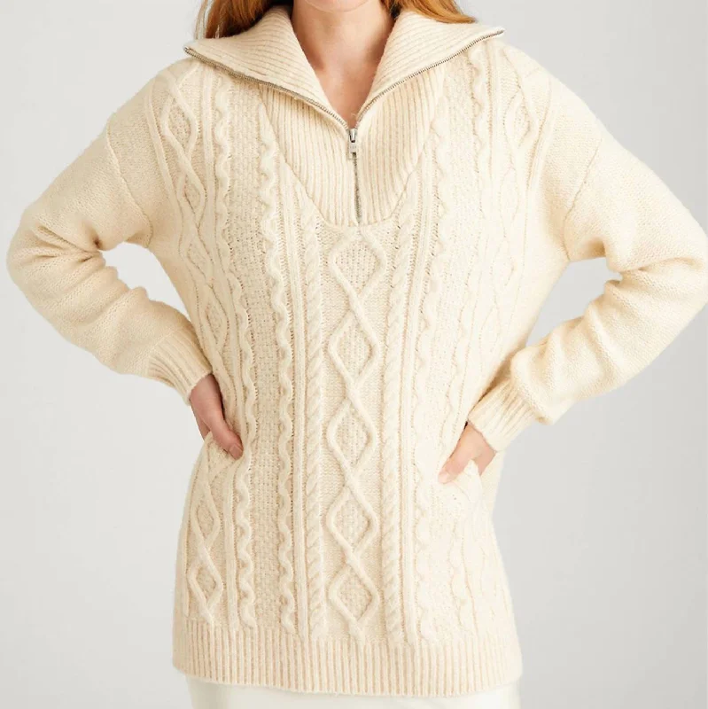 Designer Style Golli Sweater In Cream