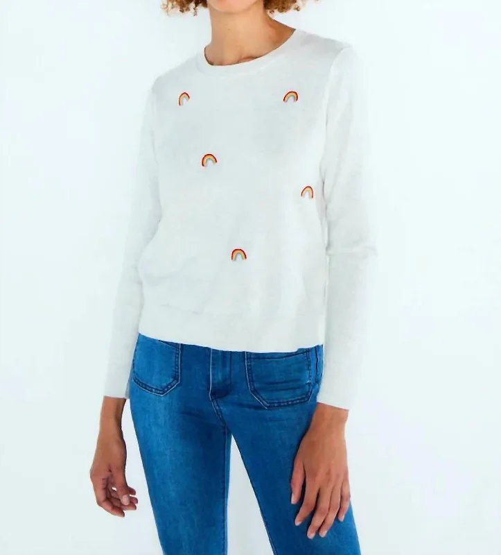 Slim Fit Over The Rainbow Sweater In Mineral