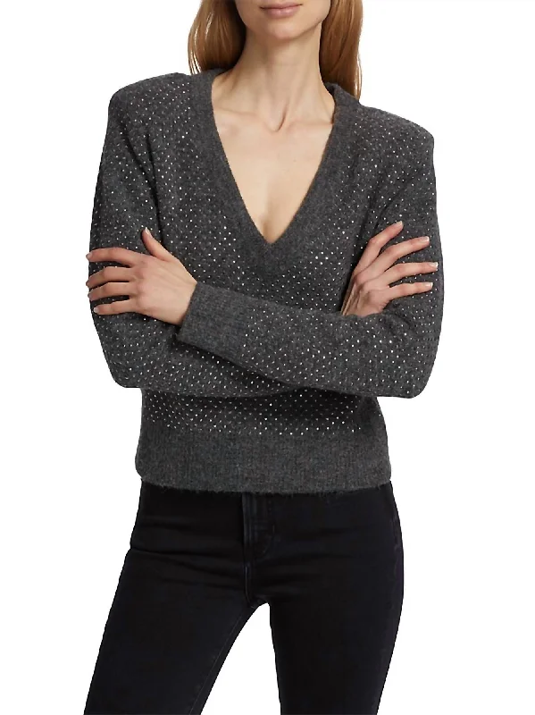 Carefree Pablah Sweater In Charcoal