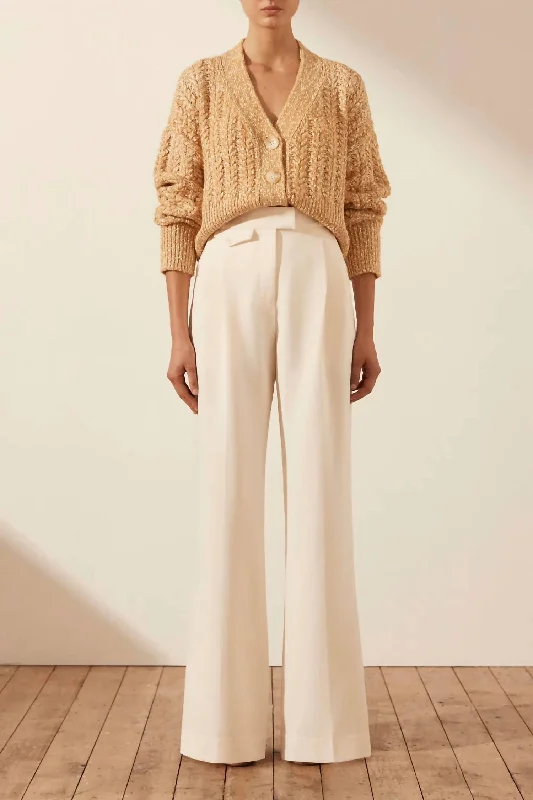Thin Design Siqueira Cardigan In Taffy / Cream