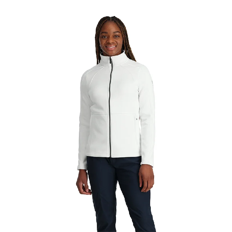 Floral Prints Womens Encore Full Zip - White