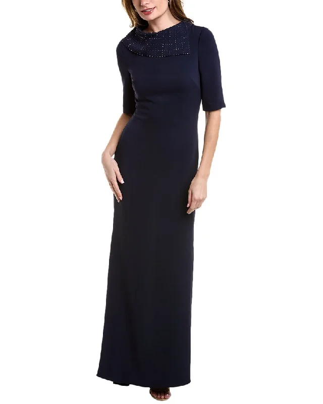 Elegant And Noble Badgley Mischka Twinkle Collar Gown