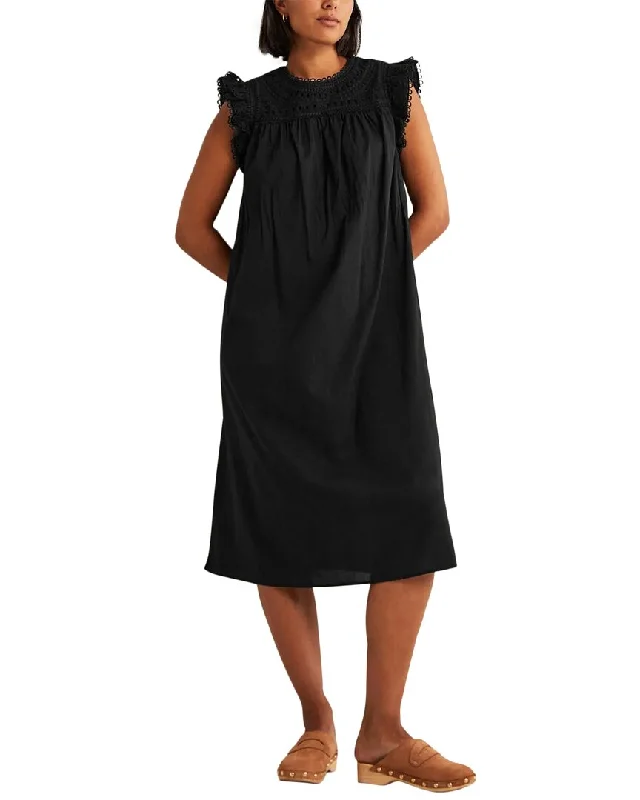 Warm Winter Series Boden Broderie Detail Midi Dress