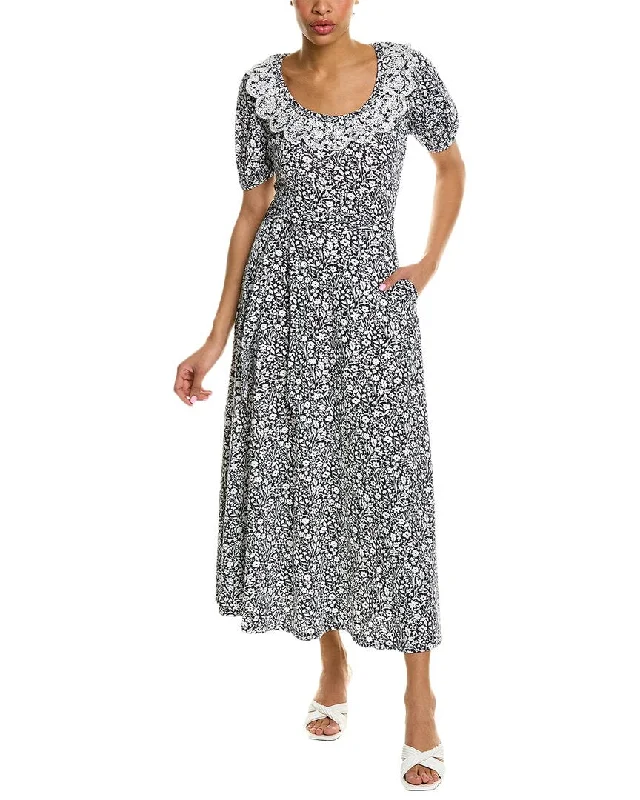 Sports Design Boden Trim Detail Jersey Midi Dress