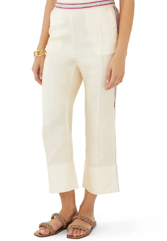 Stretch Design Coaster Kick Flare Pant In Peony Poster Print