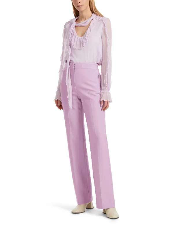 Double-sided Wear Faid High Waist Trousers In Lilac