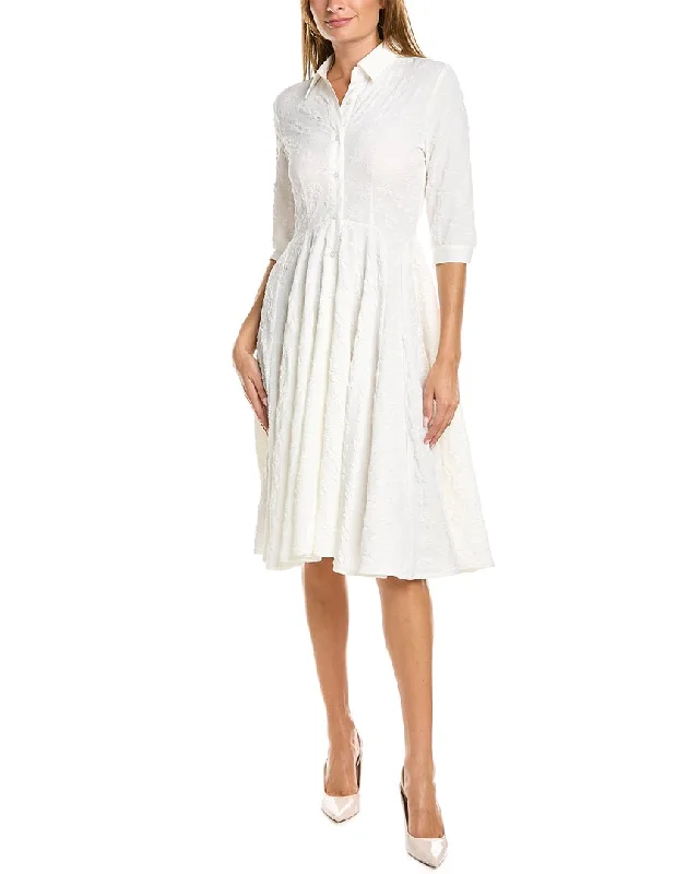 Floral Prints Gracia Puckered A-Line Dress