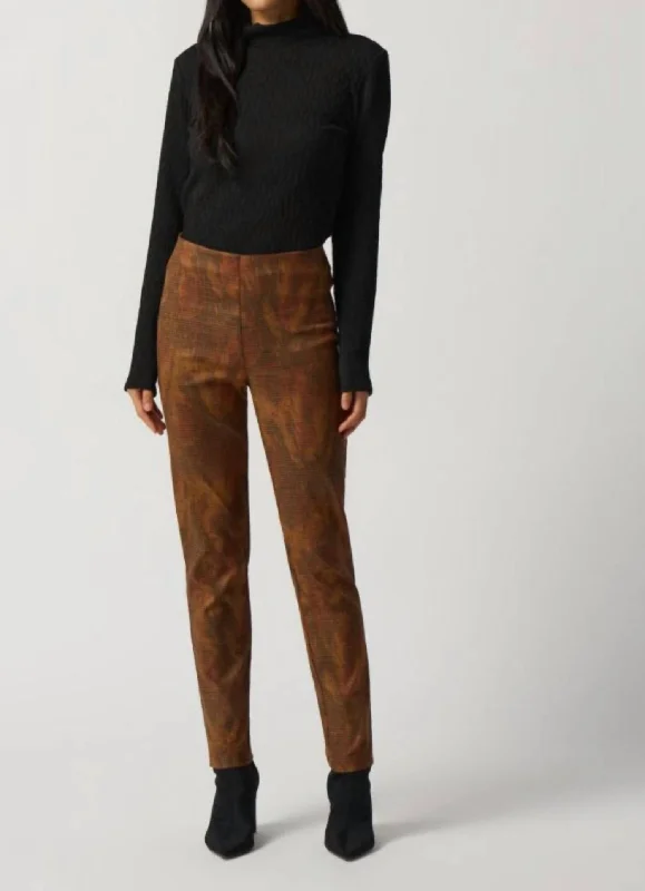 High-quality fabrics Houndstooth Pants In Brown Multi