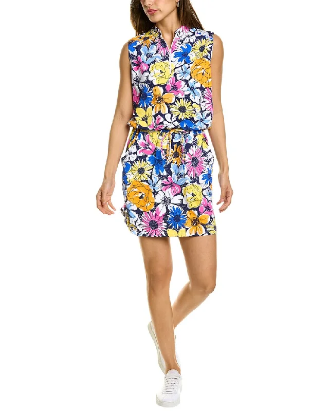 Elegant And Simple IBKUL Drawstring Waist Mini Dress