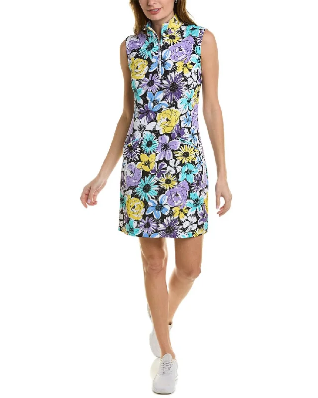 Moisture wicking IBKUL Mock Sheath Dress