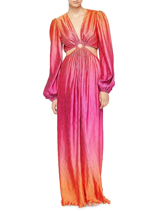 Unique prints Jaelyyn Womens Cutout Long Maxi Dress