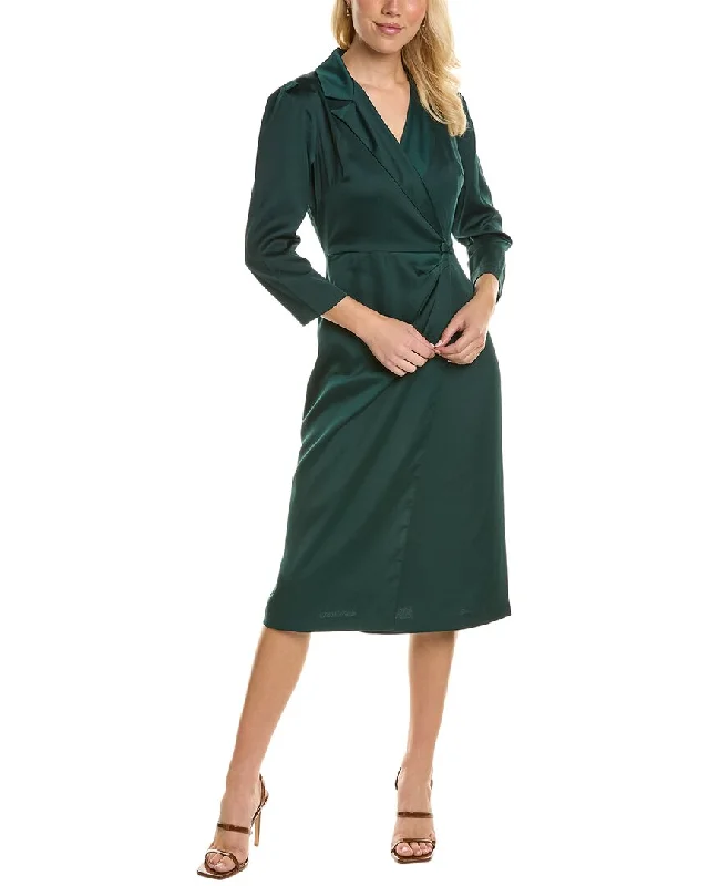 Low-key Luxury MAISON TARA Satin Crepe Midi Dress
