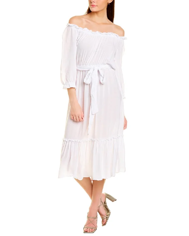 Nightclub Style Melissa Masse Off-The-Shoulder Midi Dress
