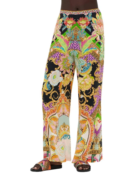 End Of The Year Minimal Wide Leg Pant In Sundowners In Sicily