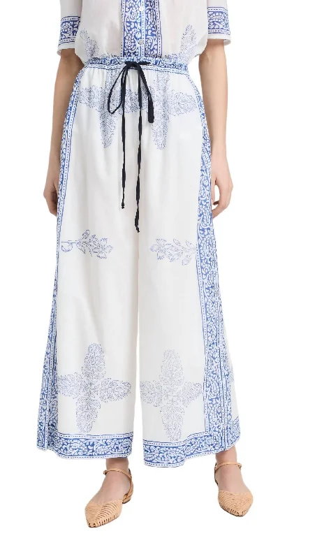 Dessert Matching Natalie Criss Cross Pant In White Lapis