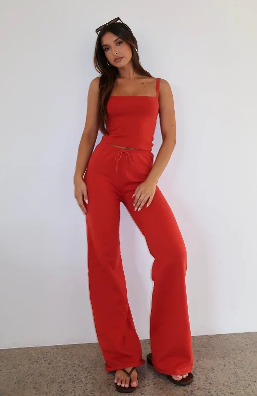 Warm Winter Series Skipping Steps Pants Red