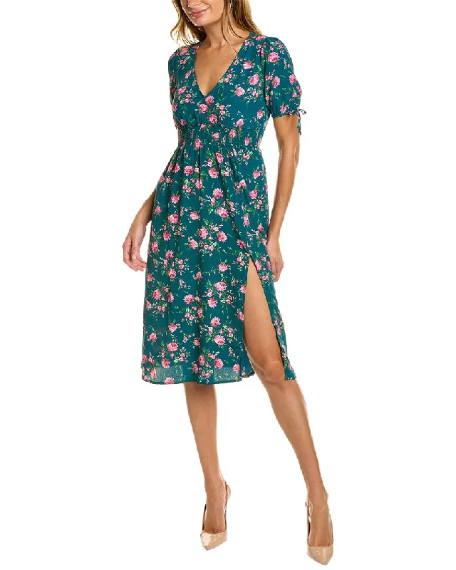 Minimalism Socialite V-Neck Midi Dress