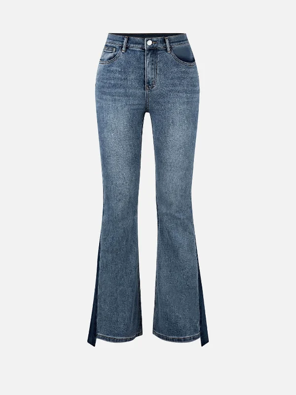 Beautiful Romance Spliced Flare Jeans