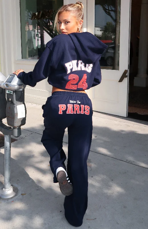 Girl Style Team Paris Track Pants Navy