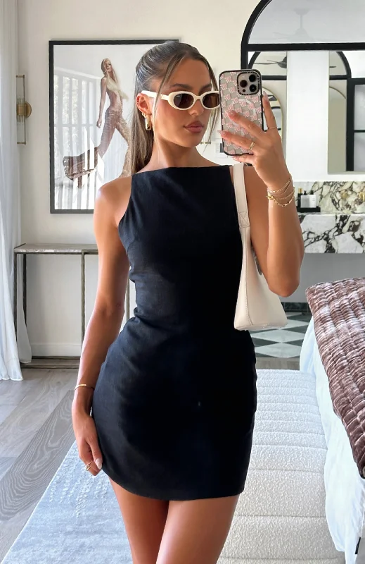 Beautiful Romance Vanilla Baby Mini Dress Black