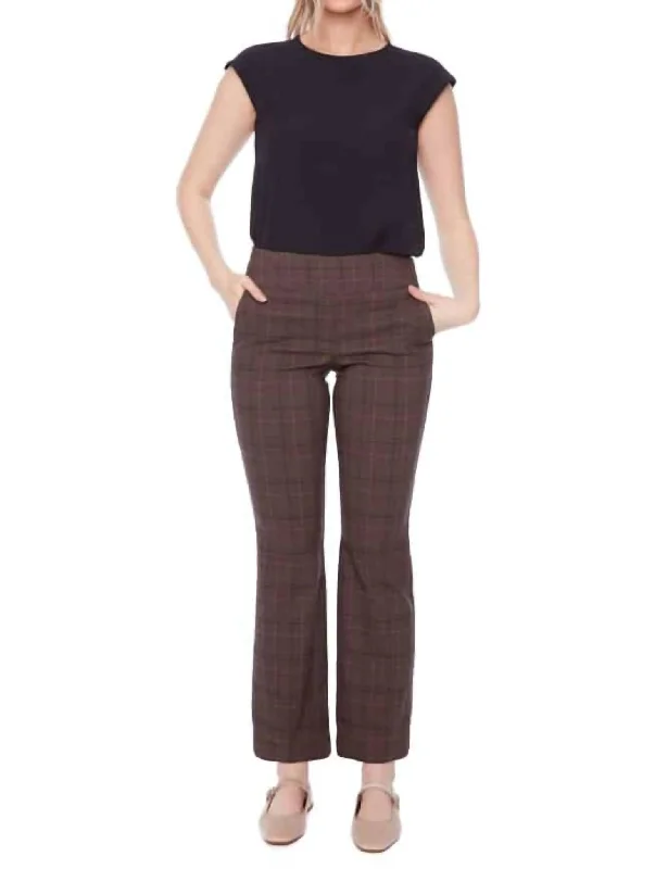Fresh And Natural Vinlee Plaid Techno Boot Leg Pant