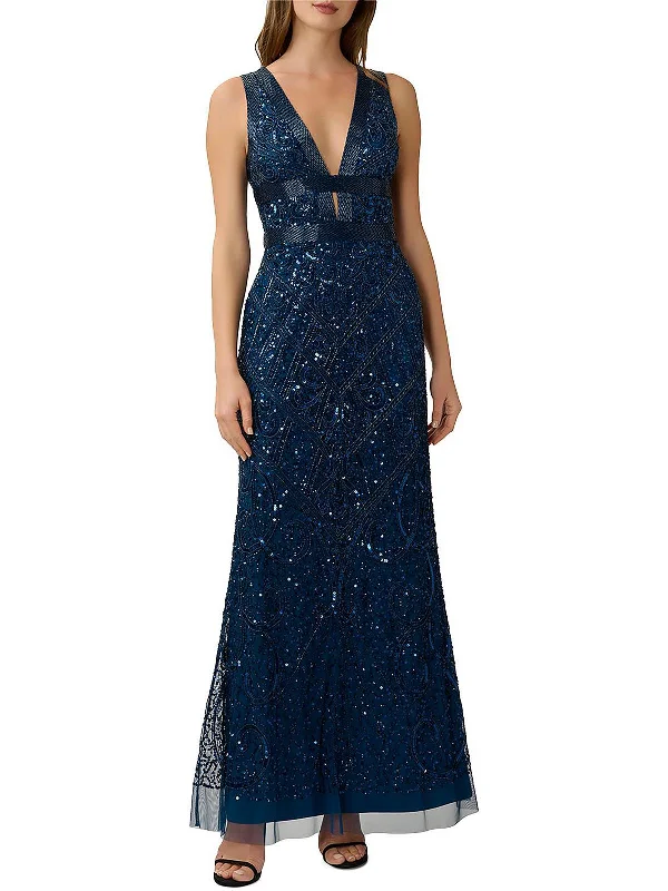 Casual And Versatile Womens Beaded Maxi Evening Dress