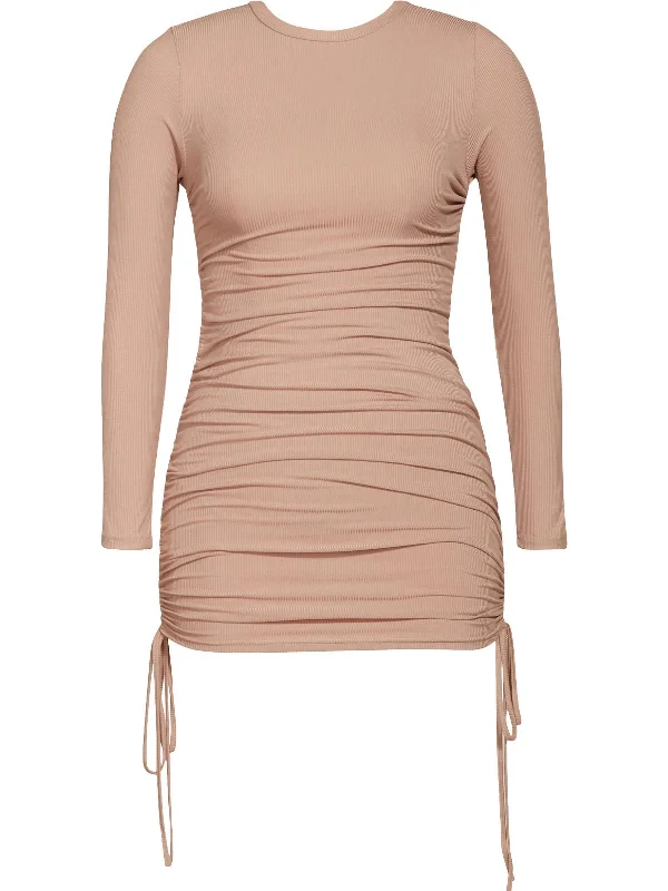 Sweet Girl Womens Cinched Fitted T-Shirt Dress