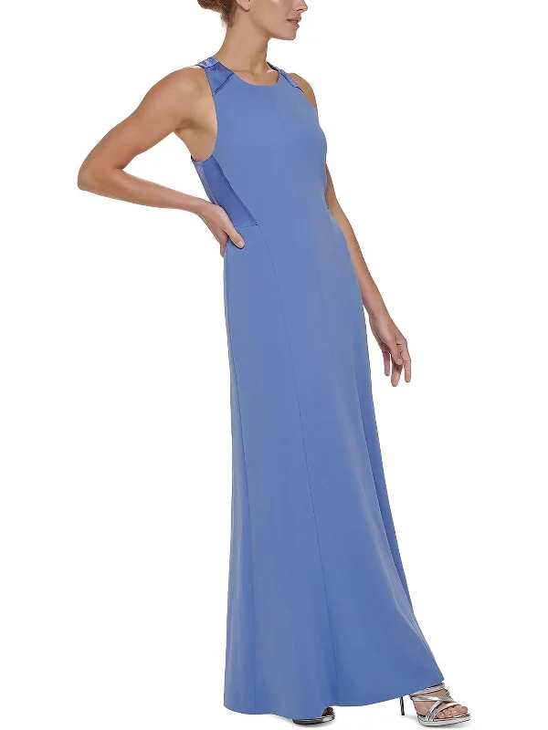 High-end Design Womens Criss-Cross Back Maxi Evening Dress