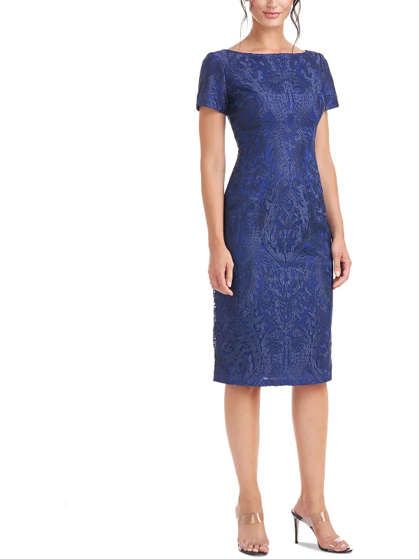 Sports Cool Womens Embroidered Knee Length Sheath Dress