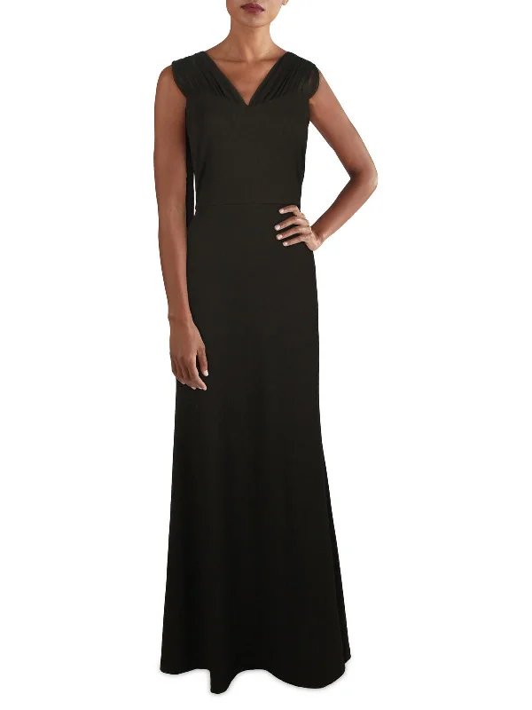 Celebrity Style Womens Knit Draped Evening Dress