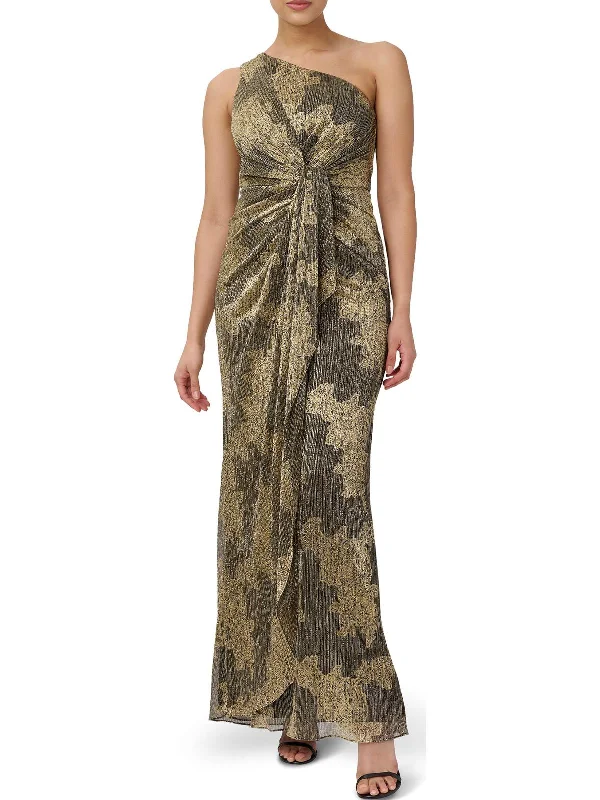 Classic Series Womens Metallic Maxi Wrap Dress