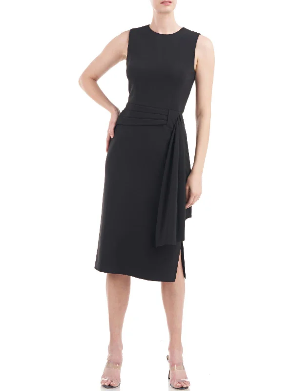 Fashion Elements Womens Pleated Sleeveless Cocktail and Party Dress